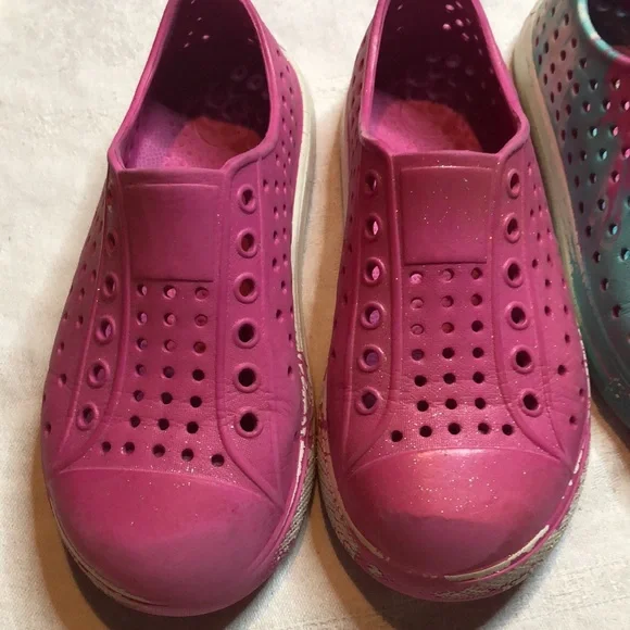 Kids Pink spring water Slip-On Shoes - Picture 5 of 12